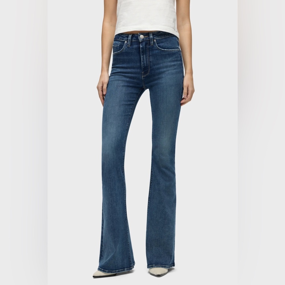 HUDSON JEANS Holly dark wash high waisted flare 28